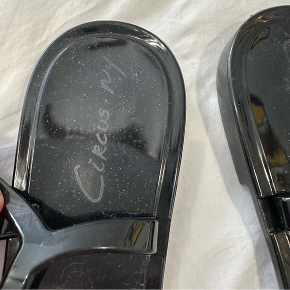 Circus Pink Mae Medallion Jelly Thong Black Sandals size 9 with cushion inserts - Picture 4 of 7